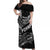 FSM Pohnpei Off Shoulder Long Dress Happy Independence Day Original Vibes - Black LT8 - Polynesian Pride