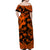 Polynesian Hibiscus Matching Hawaiian Shirt and Dress Fiji Patterns Orange LT6 - Polynesian Pride