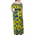 Hibiscus Off Shoulder Long Dress Fiji Patterns Yellow LT6 - Polynesian Pride