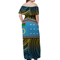 Vanuatu Sanma Off Shoulder Long Dress Polynesian LT6 - Polynesian Pride