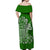 Hawaii Pineapple Off Shoulder Long Dress Polynesian Green Style LT6 - Polynesian Pride