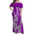 Hawaiian Shark Polynesian Off Shoulder Long Dress Vibe Purple Style LT6 Women Purple - Polynesian Pride