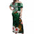 Hawaii King Off Shoulder Long Dress Green Style LT6 Long Dress Green - Polynesian Pride