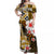 Hawaii Ukulele Off Shoulder Long Dress Gold Style LT6 Long Dress Gold - Polynesian Pride