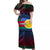 Vanuatu Shefa Off Shoulder Long Dress Polynesian LT6 Long Dress Black - Polynesian Pride