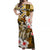 Hawaii Hula Girl Off Shoulder Long Dress Gold Style LT6 Long Dress Gold - Polynesian Pride