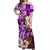 Hawaii Hula Girl Off Shoulder Long Dress Purple Style LT6 Long Dress Purple - Polynesian Pride