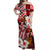 Hawaii Hula Girl Off Shoulder Long Dress Red Style LT6 Long Dress Red - Polynesian Pride