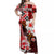 Hawaii Ukulele Off Shoulder Long Dress Red Style LT6 Long Dress Red - Polynesian Pride