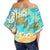 Hawaii Turtle Plumeria Summer Off Shoulder Waist Wrap Top - Sea Style - AH - Polynesian Pride