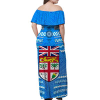Fiji Day Off Shoulder Long Dress Independence Anniversary Creative Style LT8 - Polynesian Pride