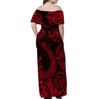 Hawaii Fish Hook Polynesian Matching Dress and Hawaiian Shirt Matching Couples Outfit Unique Style Red LT8 - Polynesian Pride
