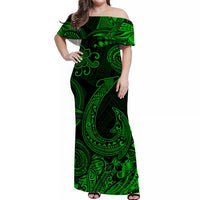 Hawaii Fish Hook Polynesian Matching Dress and Hawaiian Shirt Matching Couples Outfit Unique Style Green LT8 - Polynesian Pride