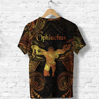 Ophiuchus Zodiac Polynesian T Shirt Unique Style Gold LT8 - Polynesian Pride