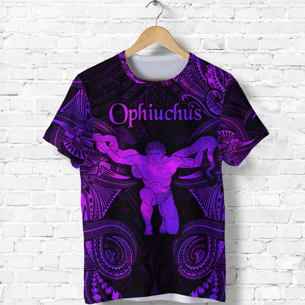 Ophiuchus Zodiac Polynesian T Shirt Unique Style Purple LT8 - Polynesian Pride