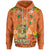 Hawaii Hoodie loha Hawaii Tiki Statue(Orange) Unisex Orange - Polynesian Pride