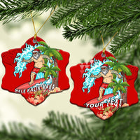 (Custom Personalised) Hawaii Mele Kalikimaka Christmas Ornaments Santa Claus Surfing Xmas Time LT9 - Polynesian Pride