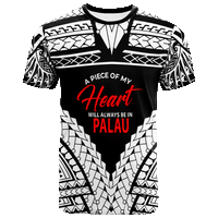 Palau T Shirt A Piece Of My Heart Unisex White - Polynesian Pride