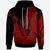 Palau Hoodie Red Color Symmetry Style Black - Polynesian Pride