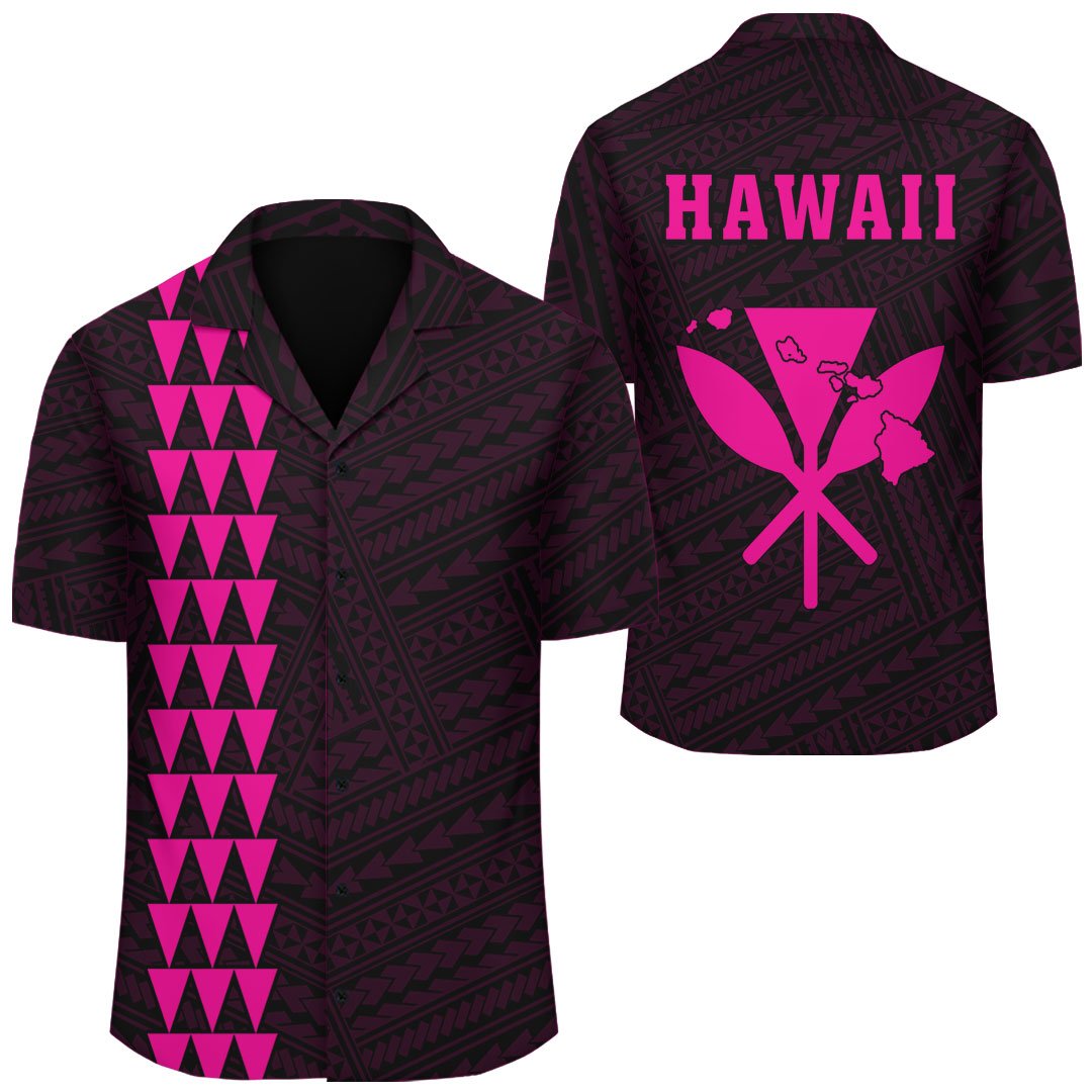 Kakau Polynesian Kanaka Map Hawaii Shirt - Pink Unisex Pink - Polynesian Pride