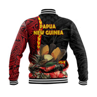 Papua New Guinea Baseball Jacket Unique Bird With Tropical Vintage Plant LT9 - Polynesian Pride