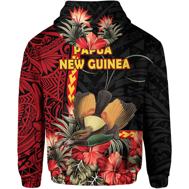 Papua New Guinea Hoodie Unique Bird With Tropical Vintage Plant LT9 - Polynesian Pride