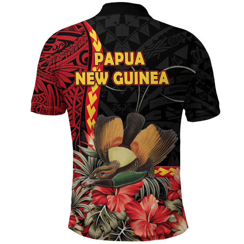 Papua New Guinea Polo Shirt Unique Bird With Tropical Vintage Plant LT9 - Polynesian Pride