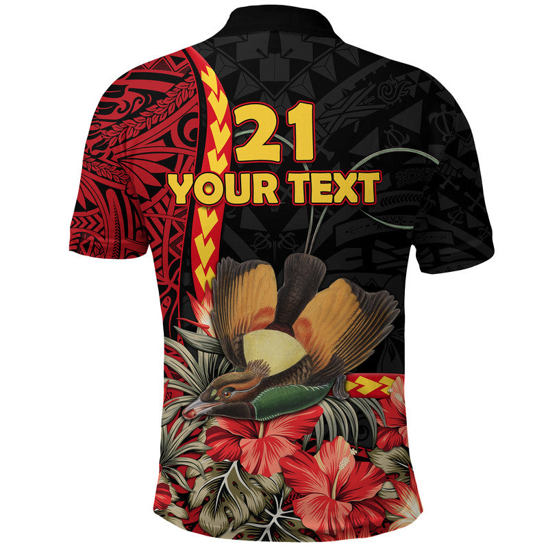 Custom Papua New Guinea Polo Shirt Unique Bird With Tropical Vintage Plant LT9 - Polynesian Pride
