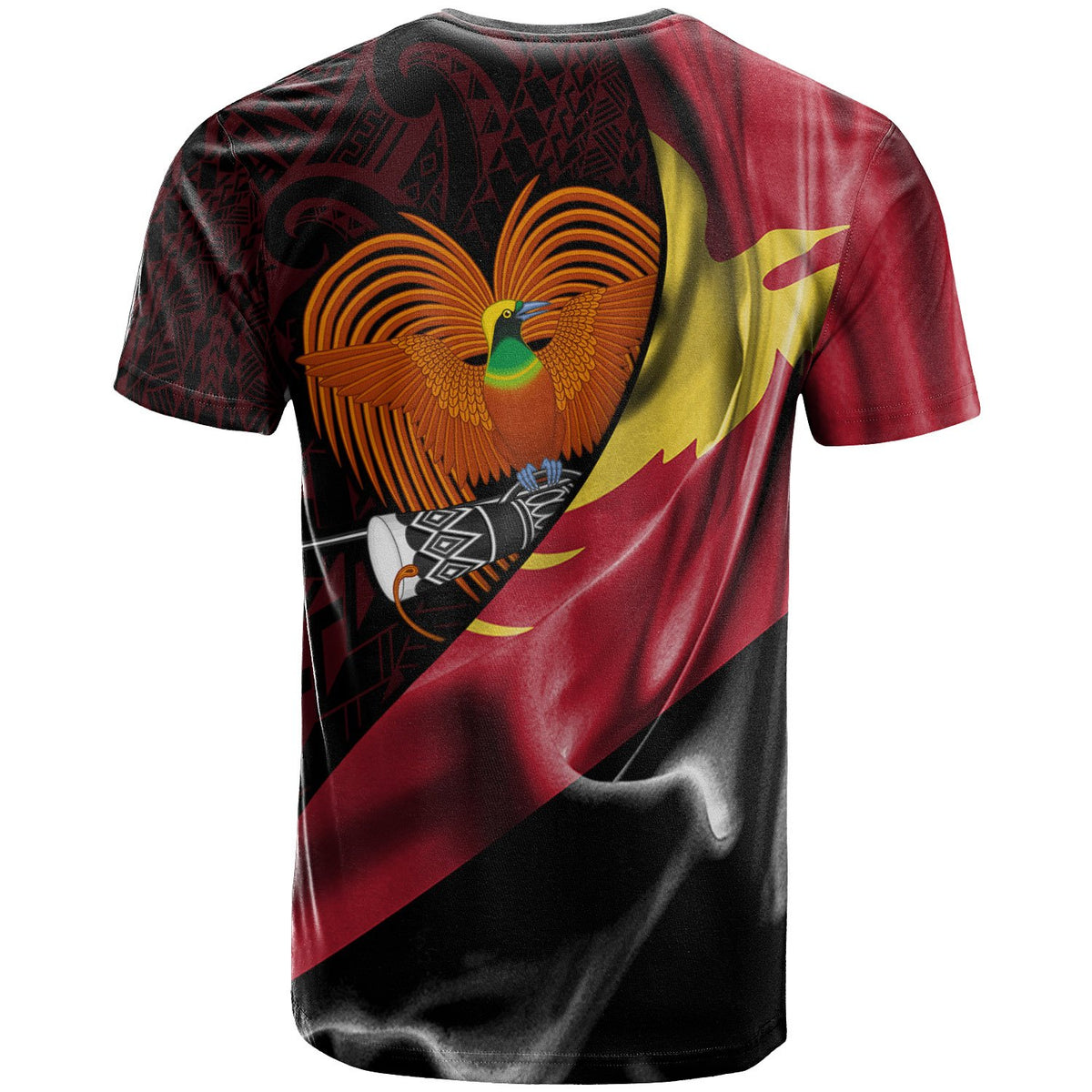 Papua New Guinea T Shirt Mendi PNG Flag Of Silk Style - Polynesian Pride