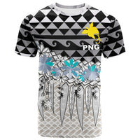 Papua New T Shirt Coconut Leaves Weave Pattern Unisex White - Polynesian Pride