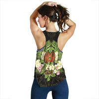 Papua New Guinea Women's Racerback Tank - Polynesian Gold Patterns Collection - Polynesian Pride