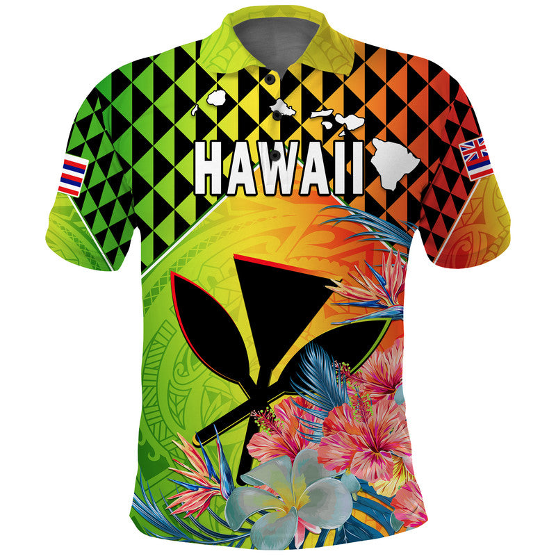 Custom Hawaii Polo Shirt Hawaiian Tribal Kanaka Maoli Hibiscus LT14 - Polynesian Pride
