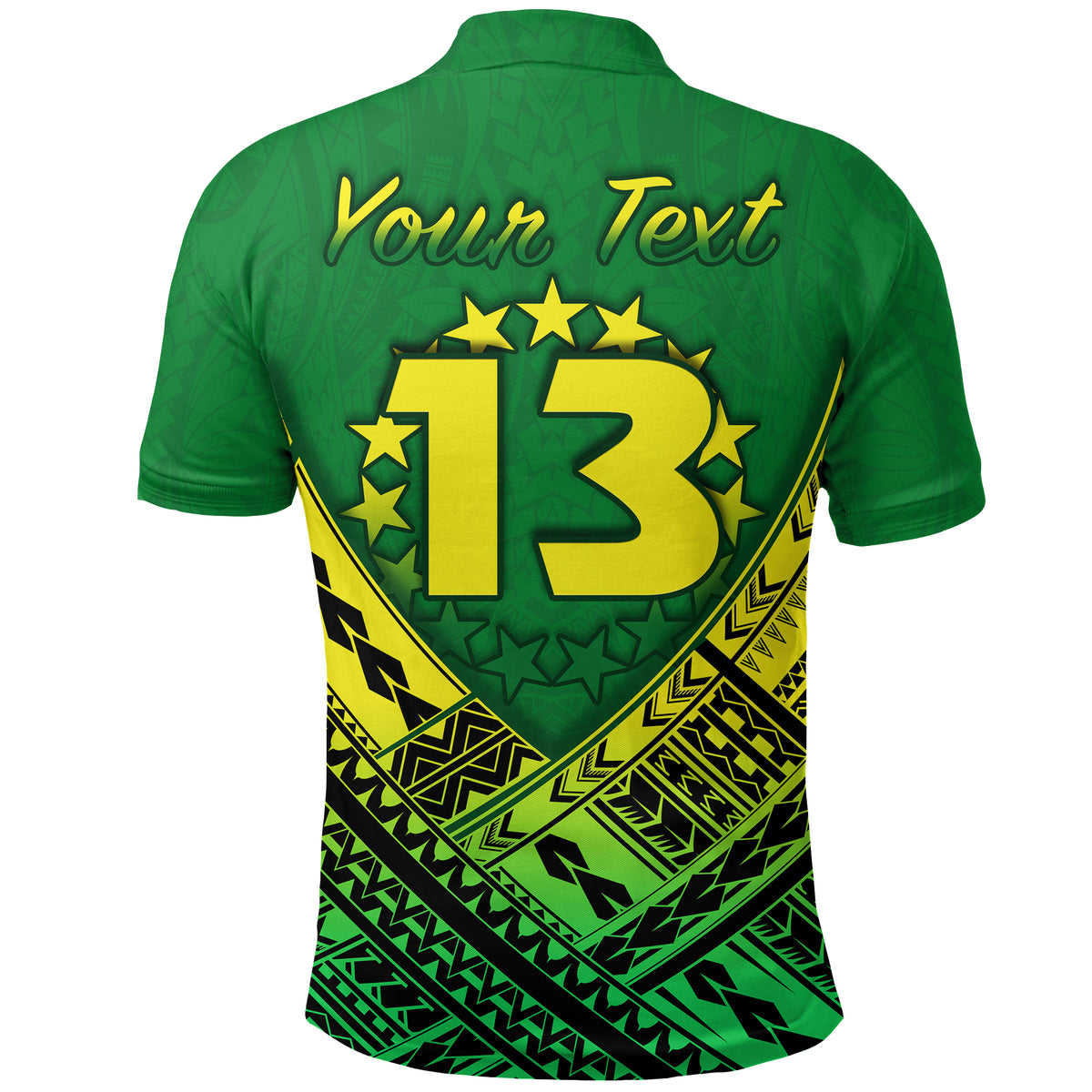 Custom Cook Islands Rugby Polo Shirt Simple Polynesian Custom Text and Number LT13 - Polynesian Pride