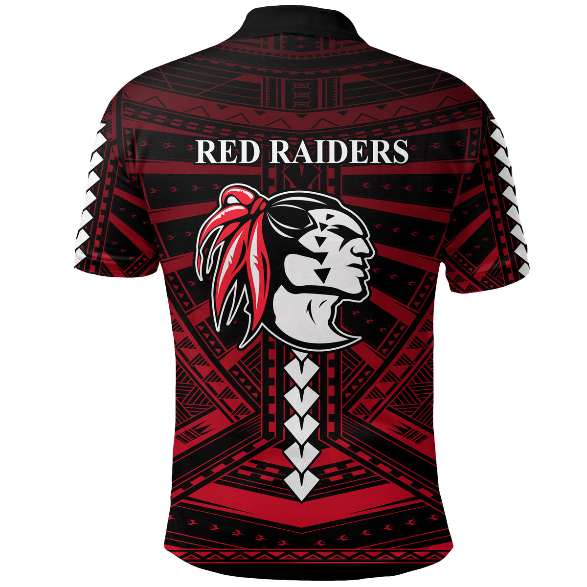 Polynesian Red Raiders Polo Shirt Kahuku Hawaii School LT13 - Polynesian Pride