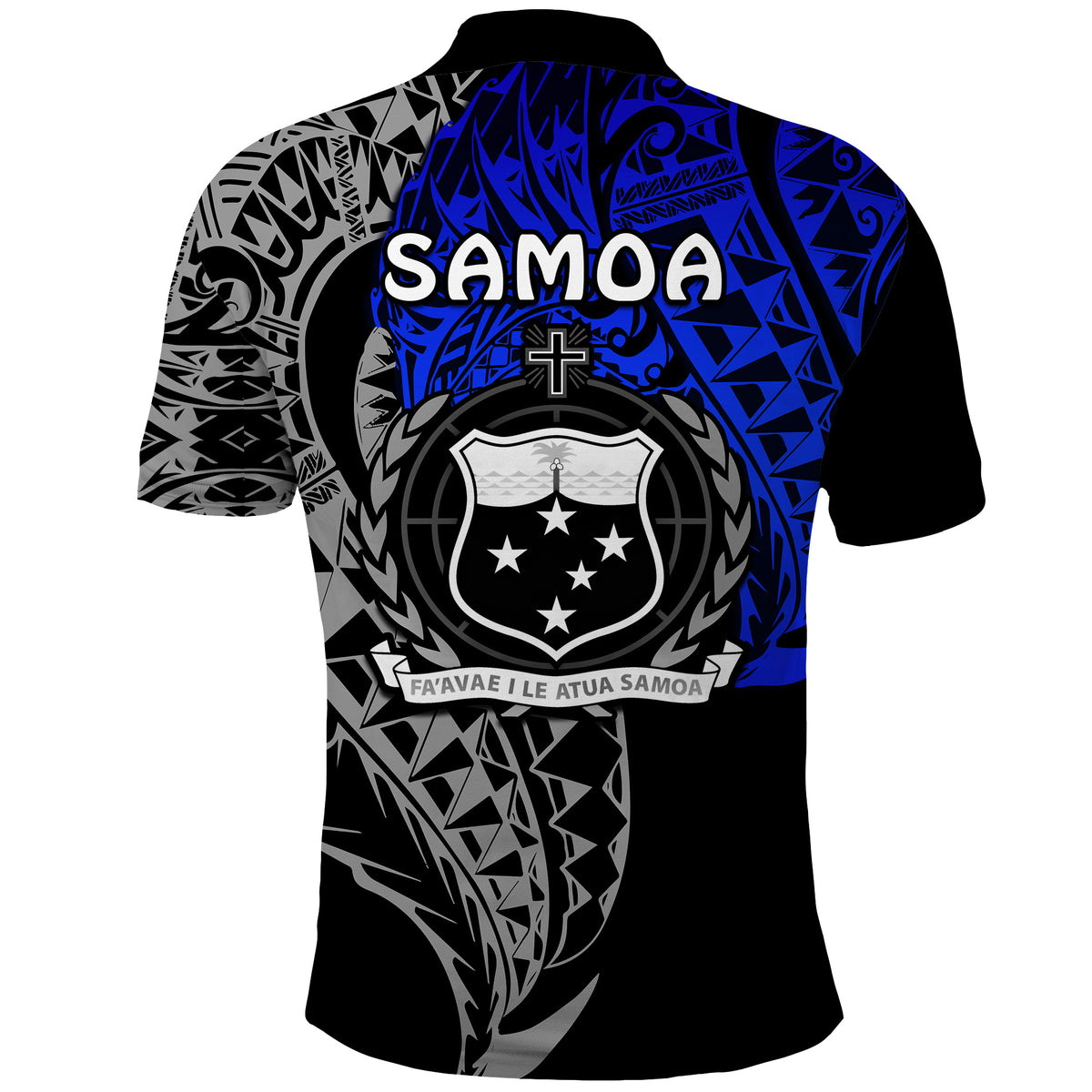 Custom Siva Samoa Polo Shirt Samoan Dance Mix Blue Polynesian LT13 - Polynesian Pride