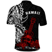 Hawaii Polynesian Polo Shirt Red Ukulele LT13 - Polynesian Pride