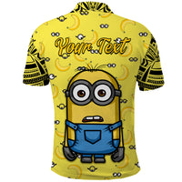 Custom Yellow Friend Chibi Polo Shirt Cute Polynesian Style LT13 - Polynesian Pride
