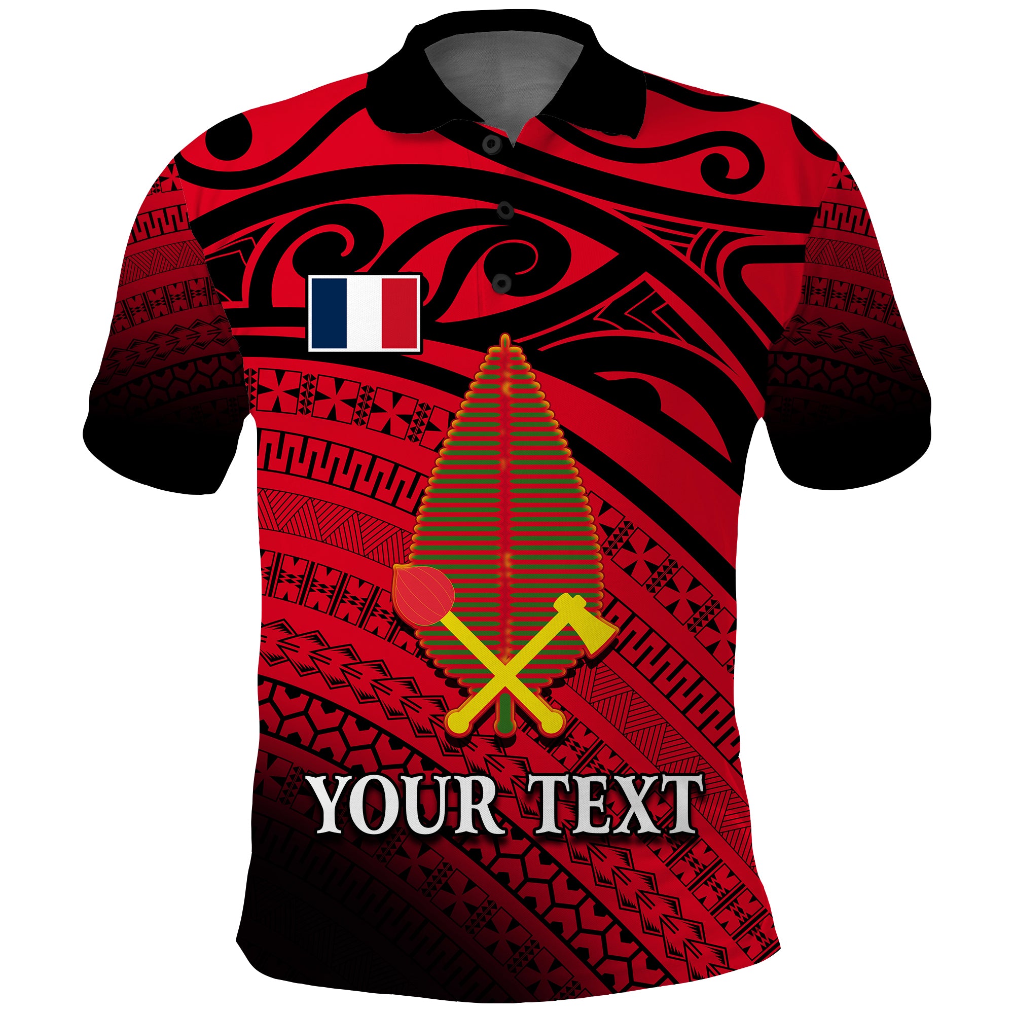 Custom Alo Chiefdom Wallis et Futuna Polo Shirt Polynesian Pattern and Flag LT13 Unisex Red - Polynesian Pride