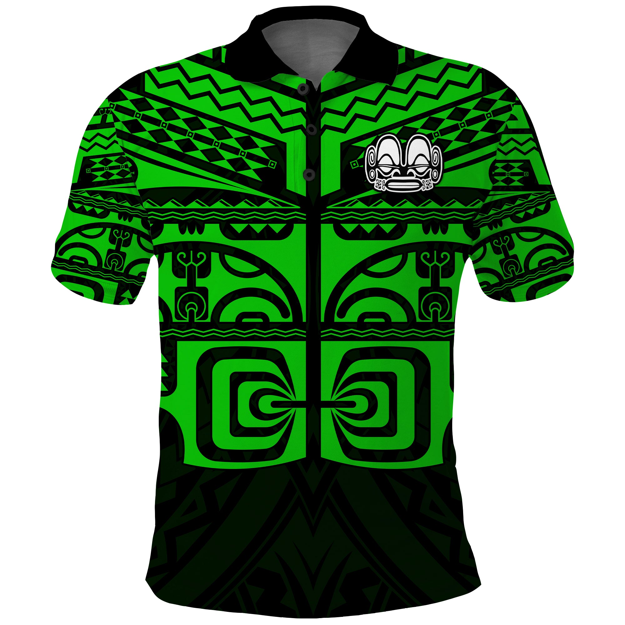 Custom Marquesas Islands Polo Shirt Marquesas Tattoo Green Special LT13 Green - Polynesian Pride