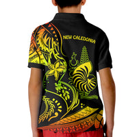 New Caledonia Polo Shirt KID Emblem Nautilus Shell Version Reggae LT13 - Polynesian Pride