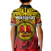 Marquesas Islands Polo Shirt KID Mata Tiki Polynesian Pattern LT13 - Polynesian Pride