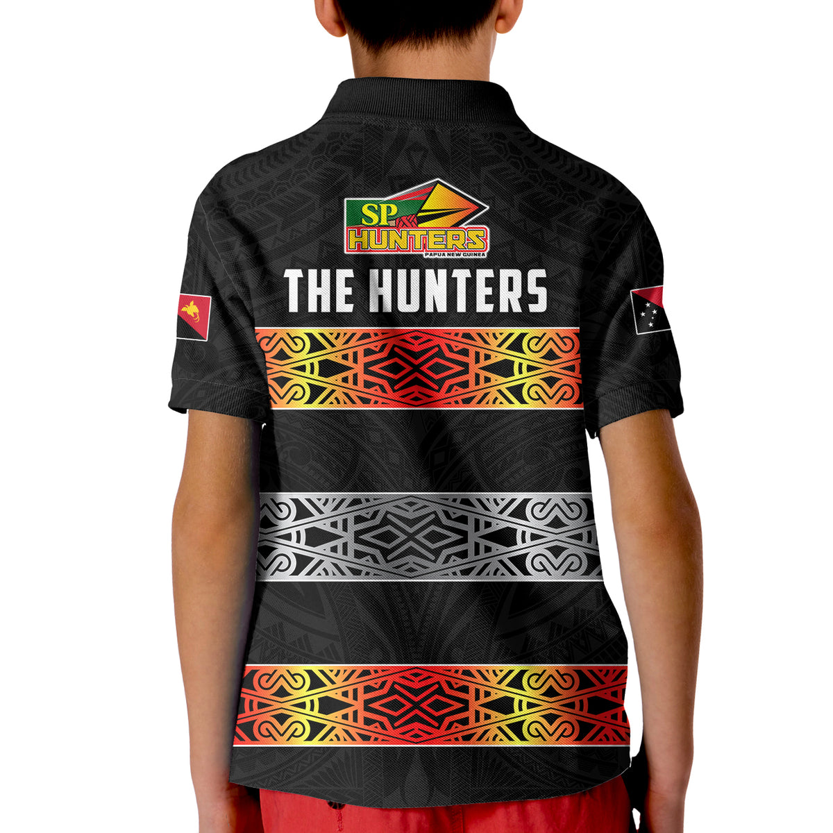 The Hunters PNG Polo Shirt KID Papua New Guinea Hunters Rugby LT13 - Polynesian Pride