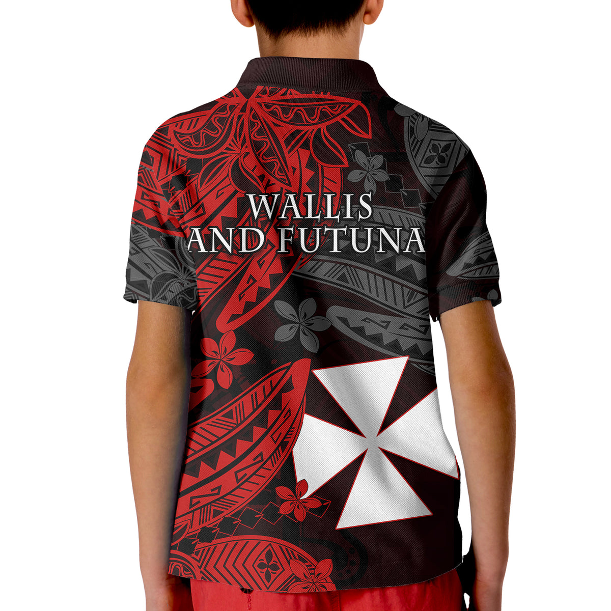 Wallis and Futuna Polo Shirt KID Enjoy Polynesian Flowers LT13 - Polynesian Pride