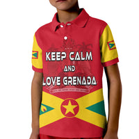Grenada Polo Shirt KID Keep Calm and Love Grenada LT13 Art - Polynesian Pride