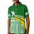 Tailevu Rugby Polo Shirt KID Fiji Rugby Tapa Pattern Green LT13 Unisex Green - Polynesian Pride