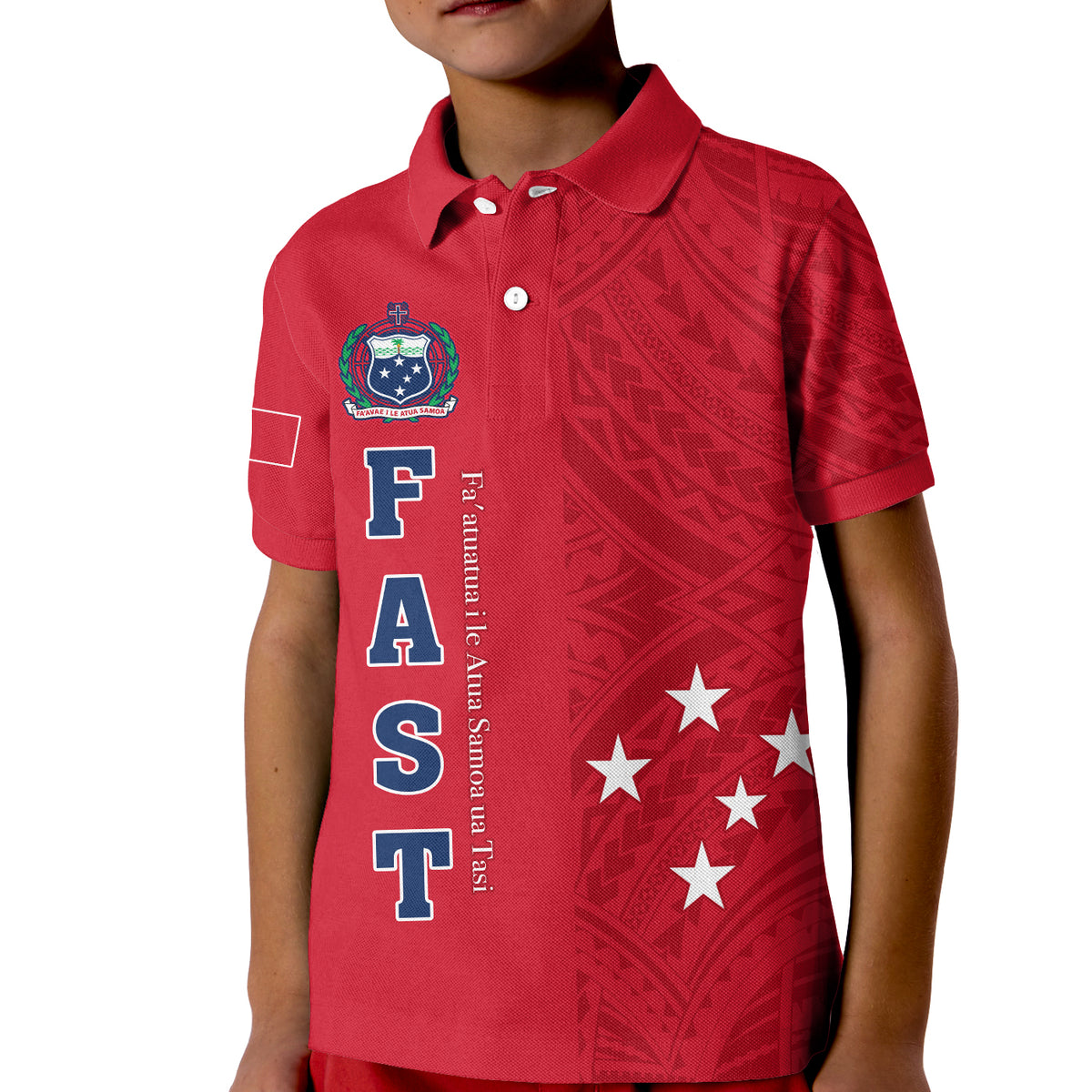 (Custom Personalised) F.A.S.T Samoa Polo Shirt KID We Ready Polynesian Samoan LT13 - Polynesian Pride