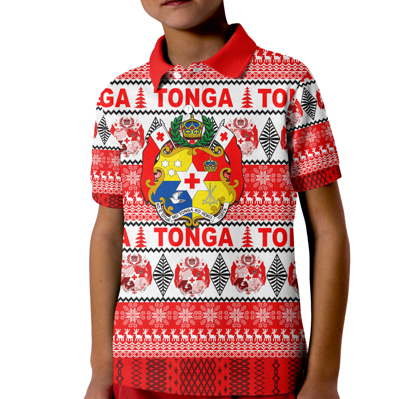 Tonga Christmas Polo Shirt 2022 LT6 Unisex Red - Polynesian Pride