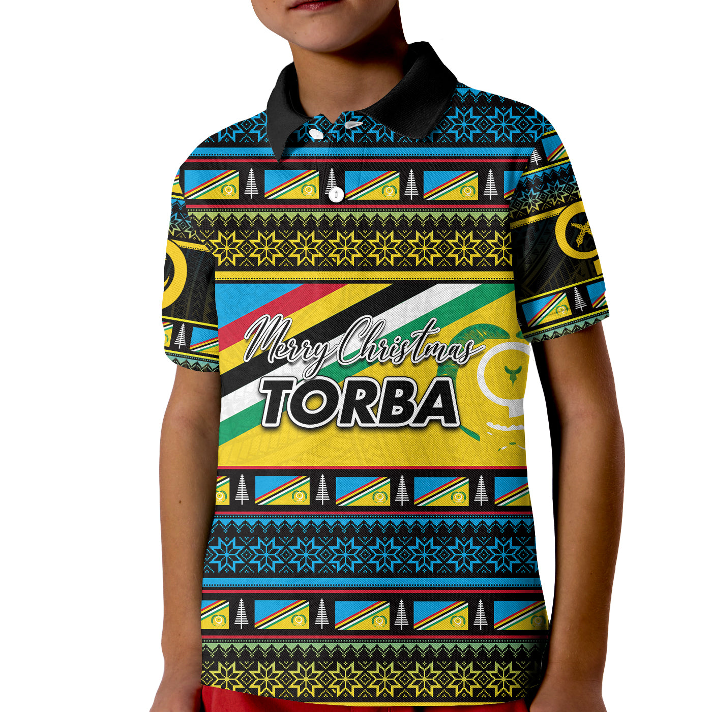 Torba Province Polo Shirt KID Of Vanuatu Christmas LT6 Unisex Blue - Polynesian Pride