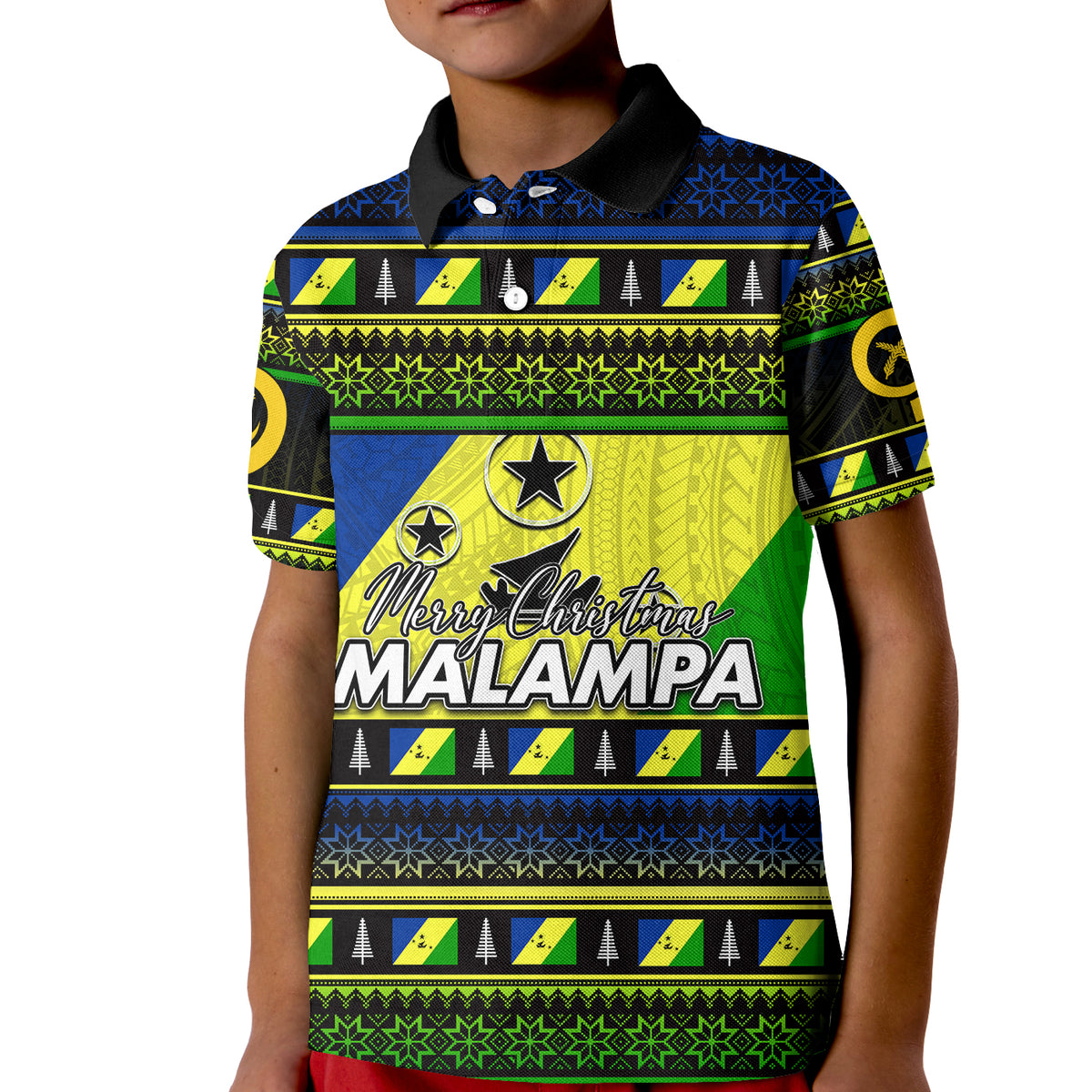Malampa Province Polo Shirt KID Of Vanuatu Christmas LT6 Unisex Yellow - Polynesian Pride
