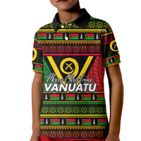 Vanuatu Polo Shirt KID Christmas LT6 Unisex Red - Polynesian Pride